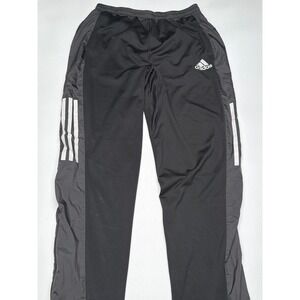 Adidas Men's Black Track Pants AEROREADY Primegreen Athletic Zip Legs Size M